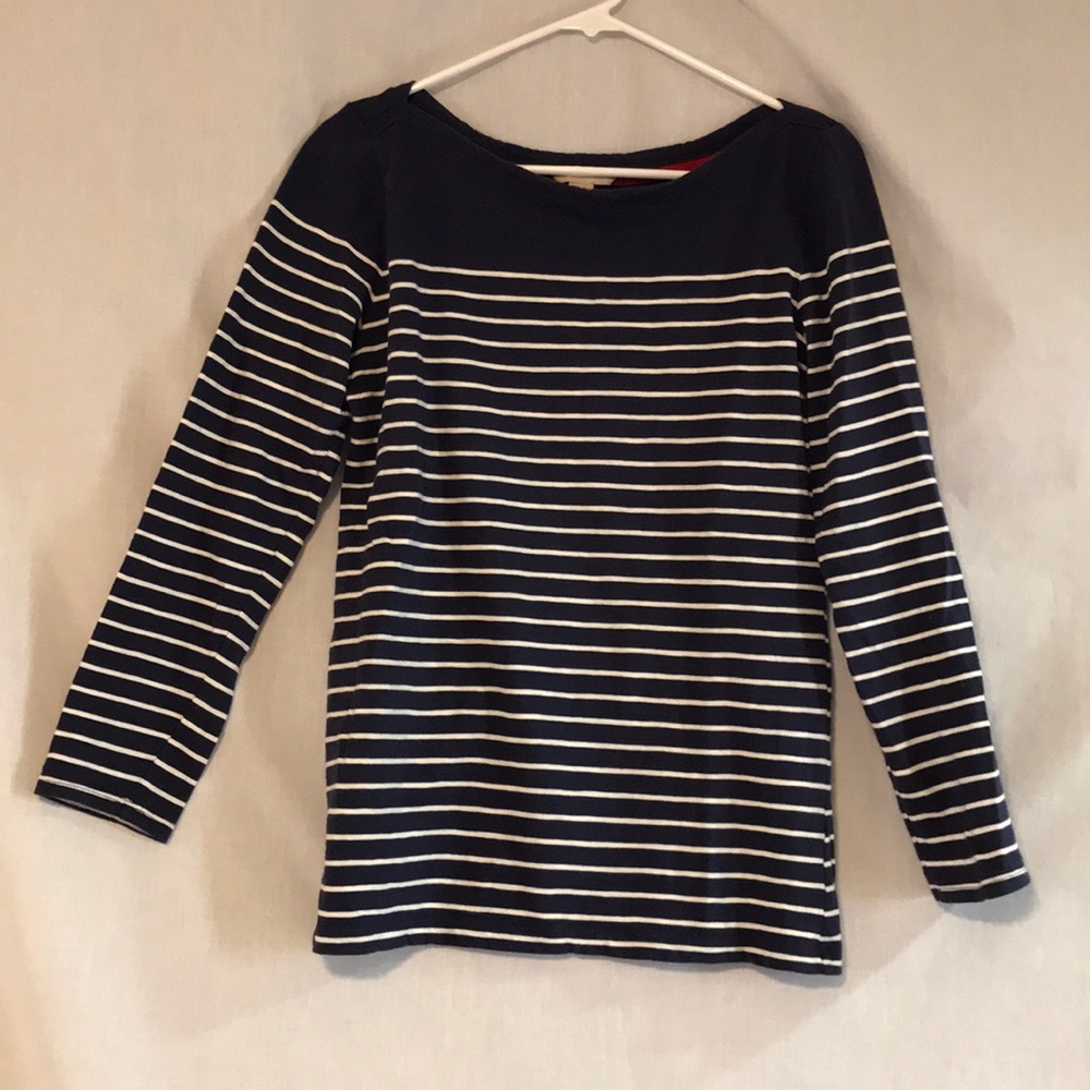 Banana Republic 3/4 Sleeve Navy Cute Shirt